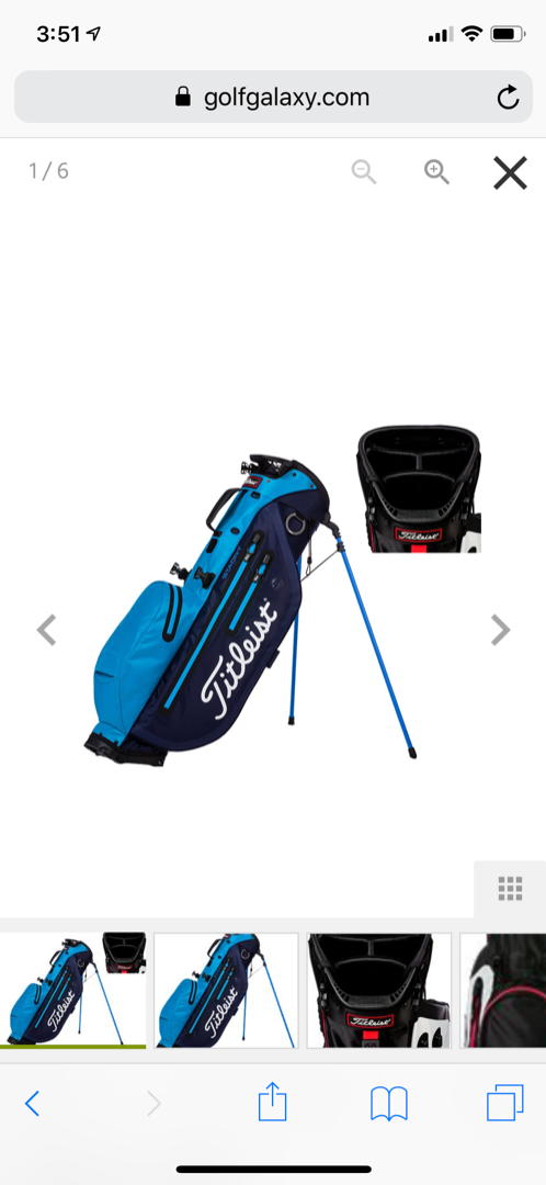 blue titleist golf bag