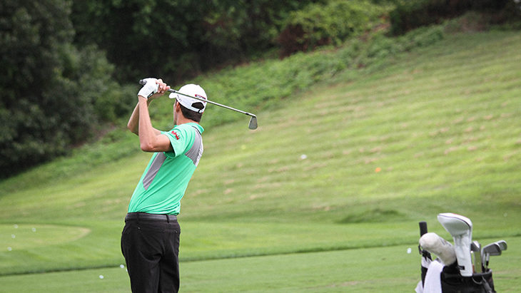 Titleist Brand Ambassador Chesson Hadley practices...