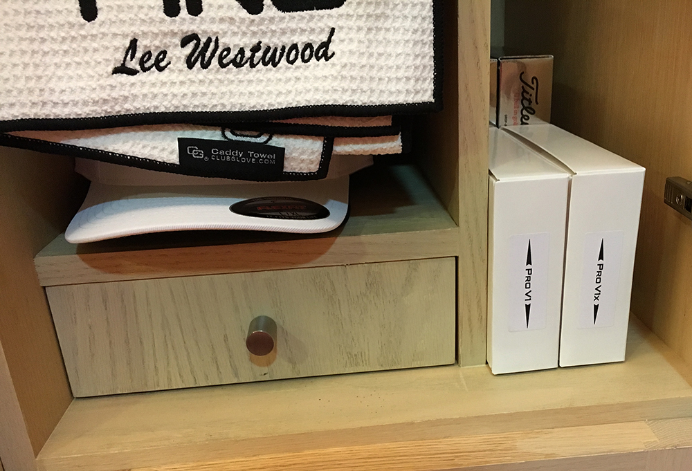 Lee Westwood&#39;s locker at the #DPWTC 