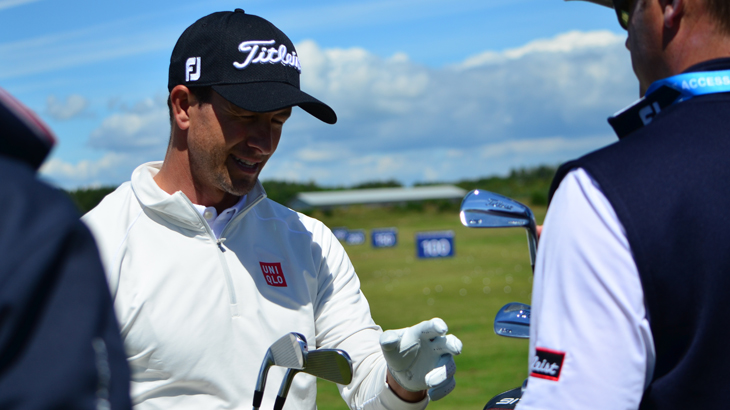 Titleist Brand Ambassador Adam Scott testing out...